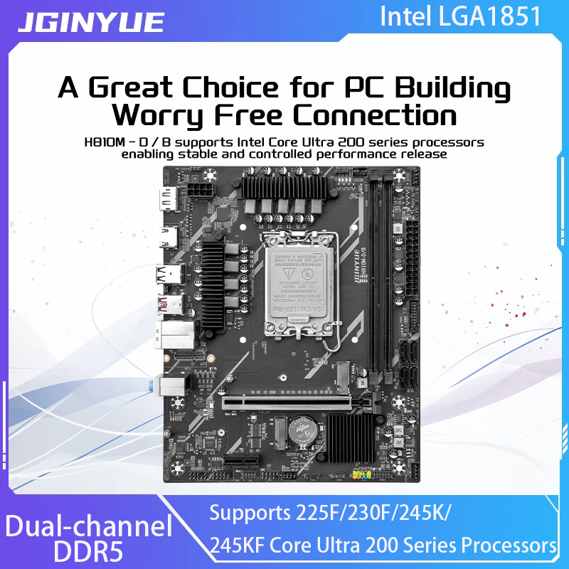 เมนบอร์ด JGINYUE H810 Intel LG - Ddr5 64Gb บทวิจารณ์และราคา